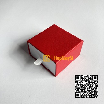 Hộp Đựng Nhẫn Dạng Ngăn Kéo size 6 x 6 x3.5cm Màu Đỏ