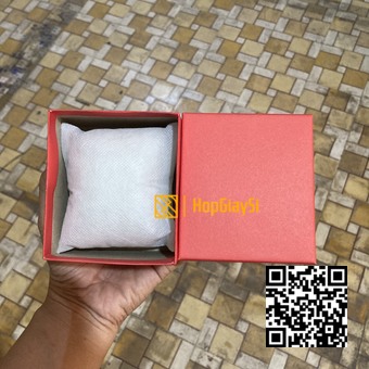 Hộp Đồng Hồ Giá Siêu Rẻ Màu Đỏ Gối Gòn Trắng Size 9 x 8 x 5cm ( từ 2160c )