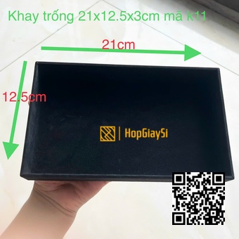 Khay gổ đựng trang sức giá rẻ ( mã : K11) size 21 x 12.5 x 3cm màu đen mỏng