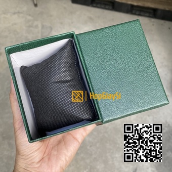 Hộp Đồng Hồ Lớn Giấy Giả Da Mới Màu Xanh Lá Size 9.5 x 7 x 7cm