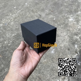 Hộp Đồng Hồ Lớn Giấy Nhám (lót trắng) Màu Đen - Size 9.5 x 7 x 7cm
