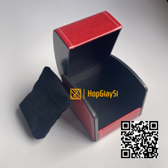 Hộp Đồng Hồ Simily Cao Cấp Màu Đỏ Lót Đen Size 10 x 8 x 8cm