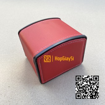 Hộp Đồng Hồ Simily Cao Cấp Màu Đỏ Tươi Lót Đen  Size 10 x 8 x 8cm