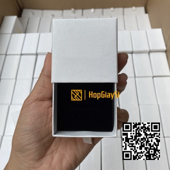 Hộp Đựng Nhẫn Dạng Ngăn Kéo size 6 x 6 x3.5cm Màu Trắng Nhám