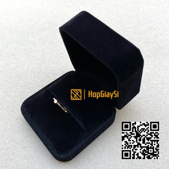Hộp Nhẫn Nắp Bật (góc tròn) Nhung Cao Cấp Màu Đen Size 7 x 7cm