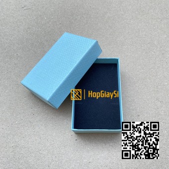 Hộp đựng trang sức dây chuyền giá rẻ màu xanh ngọc tổ ông (không nơ)