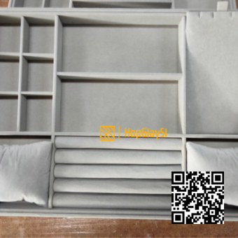 Khay gổ đựng trang sức (mã K2L6) size  màu xám