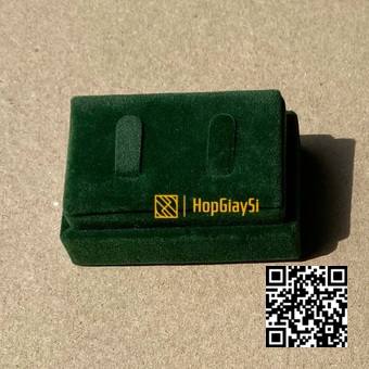 Đế trưng bày nhẫn đôi màu xanh lá