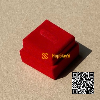 Đế trưng bày nhẫn đơn màu đỏ tươi