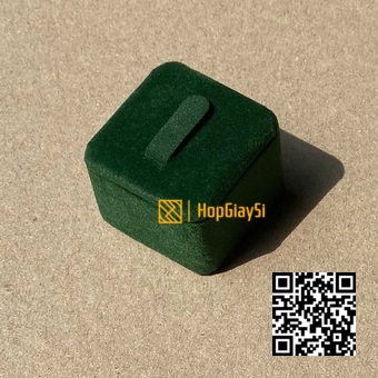 Đế Trưng Bày Nhẫn Đơn (Góc Bầu)  Màu Xanh Lá