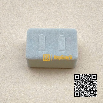 Đế Trưng Bày Nhẫn Đôi (Góc Bầu)  Màu Xám