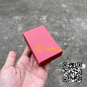 Hộp đựng trang sức dây chuyền giá rẻ màu đỏ tổ ông (không nơ)