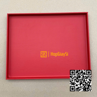 Khay Gỗ Đựng Trang Sức Size 50 x 40 x 3cm Bọc Simili Đỏ