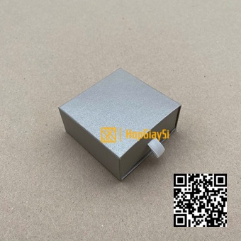 Hộp Đựng Trang Sức Ngăn Kéo Cao Cấp Size 7.5 x 7.5 x 3.5cm Màu Xám
