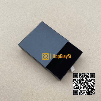 Hộp Đựng Trang Sức Ngăn Kéo Size 9 x 9 x 3.5cm Màu Đen