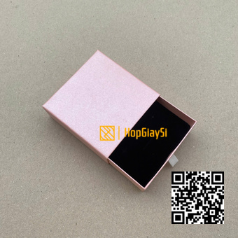 Hộp Đựng Trang Sức Ngăn Kéo Size 9 x 9 x 3.5cm Màu Hồng