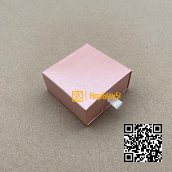 Hộp Đựng Trang sức Ngăn Kéo Cao Cấp Size 7.5 x 7.5 x 3.5cm Màu Hồng