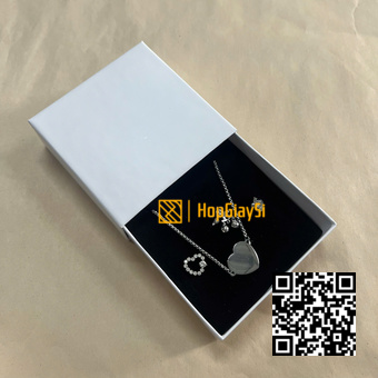 Hộp Đựng Trang Sức Ngăn Kéo Size 9 x 9 x 3.5cm Màu Trắng