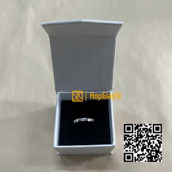 Hộp Nhẫn Nam Châm Cao Cấp Màu Trắng Bóng Size 5 x 5 x 3.5cm