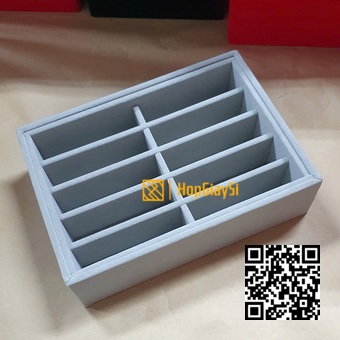  Khay Trưng Bày Trang Sức Vòng Tay 10 ngăn (5x2) Màu Xám