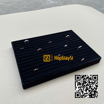 Đế Trưng Bày Nhẫn , Hoa tai size 35 x 25 x 5cm Màu Đen