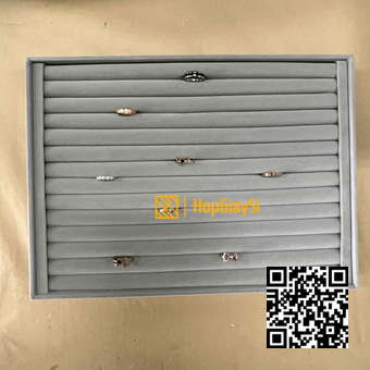 Đế Trưng Bày Nhẫn , Hoa tai size 35 x 25 x 5cm Màu Xám