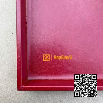 Khay Gỗ Đựng Trang Sức Size 50 x 40 x 3cm Bọc Simili Đỏ Đậm