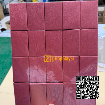 Hộp đựng trang sức dây chuyền giá rẻ màu đỏ hoa (không nơ)