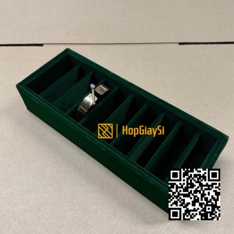  Khay Trưng Bày Trang Sức Vòng Tay 10 ngăn dọc Màu Xanh Lá