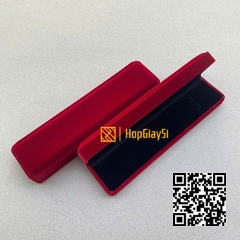 Hộp Đựng Lắc Tay Bật Nhung Cao Cấp (góc tròn) Size 23 x 6cm Màu Đỏ Đậm