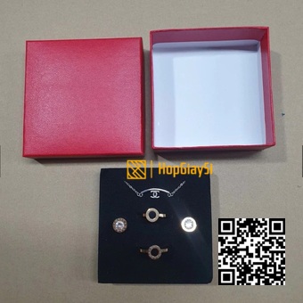 Hộp Trang Sức Giấy Màu Đỏ Size 8.3 x 8.3 x 3.5cm