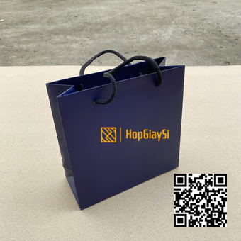 Túi Giấy Xanh đen Loại Lớn size 20 x 20 x 8cm