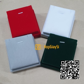Đế Trưng Bày Dây Chuyền Nhung Màu Trắng 