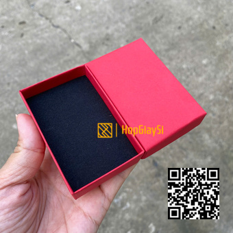 Hộp Đựng Trang Sức Dây Chuyền Giá Rẻ Màu Đỏ Nhám (không nơ)